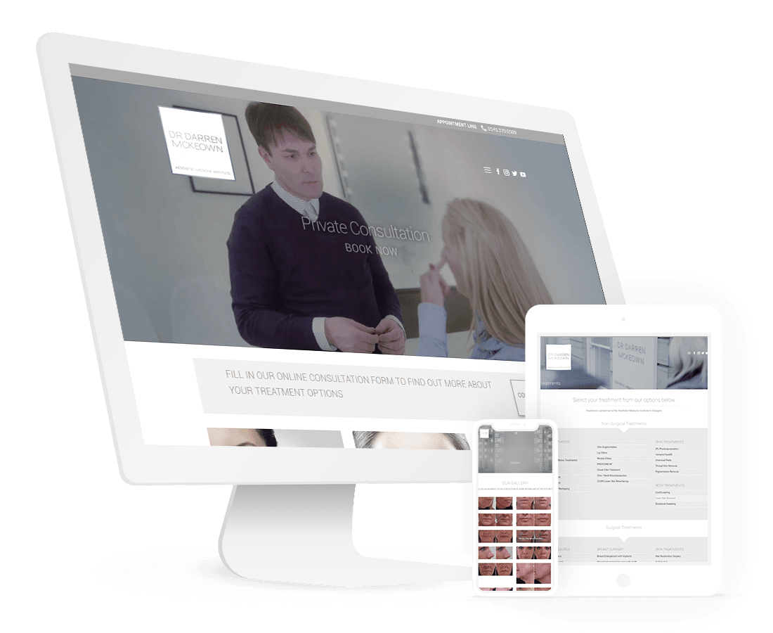 Dr Darren McKeown — cosmetic surgery SEO client